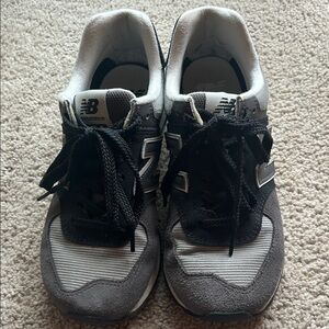 New Balance 574 Black and Gray Sneakers